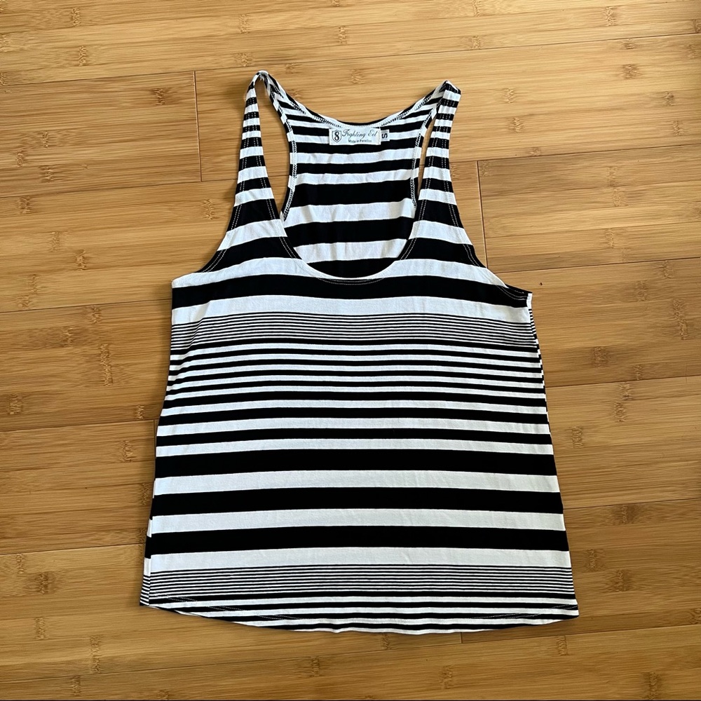 Fighting Eel striped tank top size small